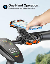 Load image into Gallery viewer, Bike phone mount 8S, quick install, 360° rotation, anti-slip, fits most 4.7–6.8 inch phones.