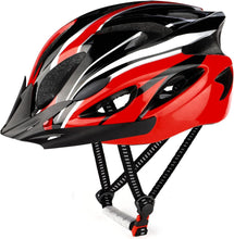 Load image into Gallery viewer, Adjustable cycling helmet for road and mountain biking – black colour front view