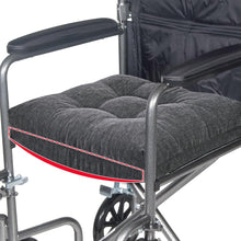 Load image into Gallery viewer, Wheelchair seat cushion with curved underside design providing enhanced support and pressure relief