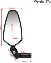 Load image into Gallery viewer, CUSHBIKE Rotatable Bicycle Rearview Mirror, Adjustable, Wide-Angle Handlebar Mirror for Safe Cycling