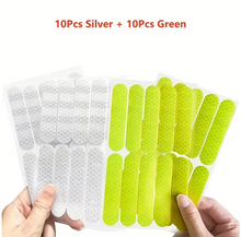 Load image into Gallery viewer, 20-Piece Mixed-Colour High-Visibility Reflective Stickers for Cyclists /Scooters – Waterproof Adhesive Bike & Helmet Safety Tape