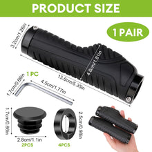 Load image into Gallery viewer, Ergonomic Mountain & City Bike Lock‑On Grips – Soft Rubber, Aluminium Clamp, 22.2 mm