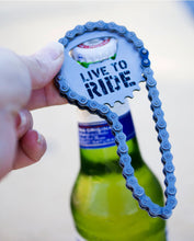 Load image into Gallery viewer, Cyclist‑Inspired Bike Chain Bottle Opener – Unique Gift for Riders