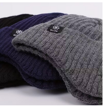 Load image into Gallery viewer, Bike Lovers Winter Knit Hat with Detachable Ear Flaps – Warm Beanie & Neckwarmer for Cyclists