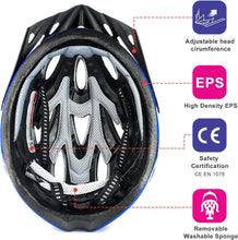 Load image into Gallery viewer, Strauss Adjustable Lightweight Cycling Helmet – adult adjustable helmet for 58‑62 cm head size, 18 air vents for airflow, lightweight shell, dial‑fit system and secure chin strap