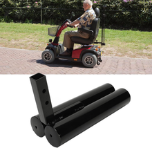 Load image into Gallery viewer, Double tube cane holder attached to walker frame holding walking stick securely