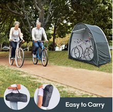 Load image into Gallery viewer, Portable bike storage tent with carry bag for camping and outdoor use