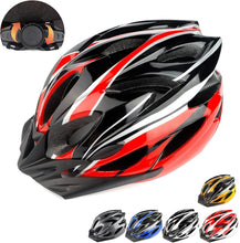 Load image into Gallery viewer, Gloss Red road and mountain bike helmet with detachable visor