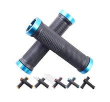 Load image into Gallery viewer, Comfort Rubber Handlebar Grips with Alloy Locking Rings – Universal 22.2 mm Fit