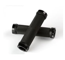 Load image into Gallery viewer, Comfort Rubber Handlebar Grips with Alloy Locking Rings – Universal 22.2 mm Fit