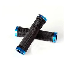 Load image into Gallery viewer, Comfort Rubber Handlebar Grips with Alloy Locking Rings – Universal 22.2 mm Fit
