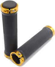 Load image into Gallery viewer, Comfort Rubber Handlebar Grips with Alloy Locking Rings – Universal 22.2 mm Fit