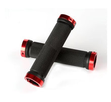 Load image into Gallery viewer, Universal Rubber Bike Handlebar Grips with Alloy Lock Fit for 22.2mm BMX, Mountain, MTB, Beach Cruiser, Scooter, Folding Bike