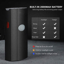 Load image into Gallery viewer, Handlebar mounted cycling light high brightness usb rechargeable