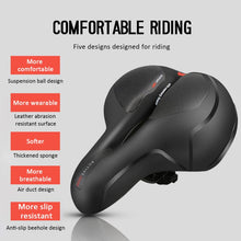 Load image into Gallery viewer, Bike Seat Gel Saddle Bicycle Seat Comfort Soft Premium Extra Wide Cushion Waterproof Universal for Mountain Bike MTB Fold Road Bikes