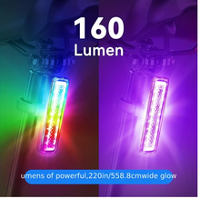 Load image into Gallery viewer, USB-C Rechargeable Color-Changing LED Bicycle Tail Light (IPX6, 14 Modes)
