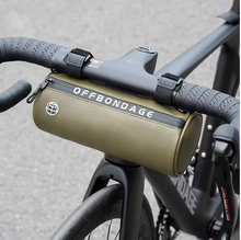 Load image into Gallery viewer, Front frame bicycle handlebar bag with durable 3D construction and secure strap-on installation