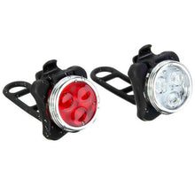 Load image into Gallery viewer, USB rechargeable waterproof front and rear bike lights with bright COB technology