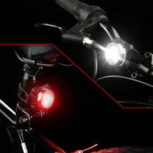 Load image into Gallery viewer, USB rechargeable waterproof front and rear bike lights with bright COB technology