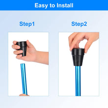 Load image into Gallery viewer, Close-up view of a black 19mm rubber ferrule cane tip made from durable material, designed to reduce slipping, absorb impact, and protect floors during everyday use