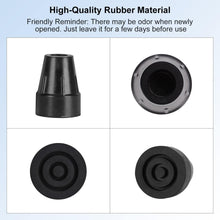 Load image into Gallery viewer, Supregear heavy-duty 19mm rubber ferrule installed on a walking stick, engineered for stability, safety, and easy push-on installation for daily mobility support