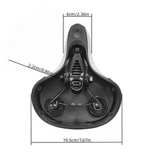 Load image into Gallery viewer, Comfortable wide bicycle saddle for road and trail riding