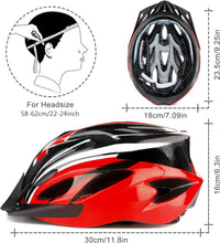 Load image into Gallery viewer, Ventilation holes and internal padding of 18-vent cycling helmet