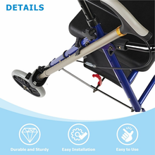 Load image into Gallery viewer, Universal cane holder mounted on rollator frame with walking cane inserted