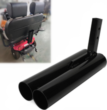 Load image into Gallery viewer, Side view of stainless steel cane holder with dual tube support system