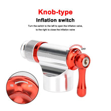 Load image into Gallery viewer, Cushbike Alloy Bike Tire Air CO2 Mini Pump CO2 Inflator Head With Insulated Sleeve Set for Road and Mountain Bikes