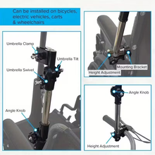 Load image into Gallery viewer, All-direction adjustable umbrella holder for mobility devices