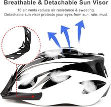 Load image into Gallery viewer, Strauss Adjustable Lightweight Cycling Helmet – adult adjustable helmet for 58‑62 cm head size, 18 air vents for airflow, lightweight shell, dial‑fit system and secure chin strap