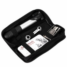 Load image into Gallery viewer, Bike repair tool kit with mini pump, puncture repair kit, hex keys, and tyre levers in a canvas pouch.