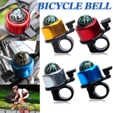 Load image into Gallery viewer, Bicycle ring bell with compass and alarm horn, black alloy model suited for mountain & road bikes