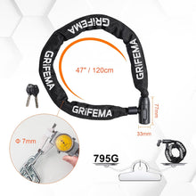 Load image into Gallery viewer, Durable and reliable bike lock for outdoor and urban cycling, includes two keys for convenience.