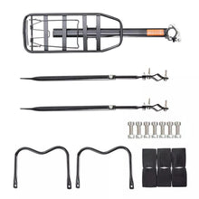 Load image into Gallery viewer, Rear bike carrier rack – alloy construction, fits mountain and road bikes, ideal for heavy loads.