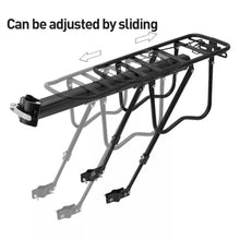 Load image into Gallery viewer, Rear bike carrier rack – alloy construction, fits mountain and road bikes, ideal for heavy loads.