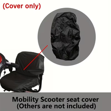 Load image into Gallery viewer, All-Weather Mobility Scooter Seat Cover – Black, Sun & Snow Protection for Outdoor Use
