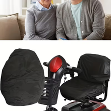 Load image into Gallery viewer, Black all-weather mobility scooter seat cover for outdoor use