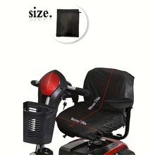 Load image into Gallery viewer, All-Weather Mobility Scooter Seat Cover – Black, Sun & Snow Protection for Outdoor Use