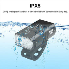 Load image into Gallery viewer, Rechargeable bicycle LED headlight and tail light combo.