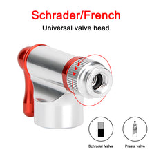 Load image into Gallery viewer, Cushbike Alloy Bike Tire Air CO2 Mini Pump CO2 Inflator Head With Insulated Sleeve Set for Road and Mountain Bikes