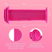Load image into Gallery viewer, “TPR kids bike handlebar grips, solid colour (black, blue, green, pink, purple), non-slip and universal fit for children’s bikes and balance bikes