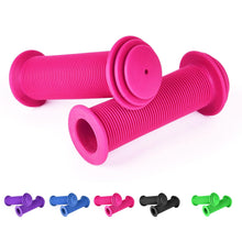 Load image into Gallery viewer, “TPR kids bike handlebar grips, solid colour (black, blue, green, pink, purple), non-slip and universal fit for children’s bikes and balance bikes
