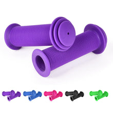 Load image into Gallery viewer, “TPR kids bike handlebar grips, solid colour (black, blue, green, pink, purple), non-slip and universal fit for children’s bikes and balance bikes