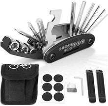 Load image into Gallery viewer, Stay road-ready with this 16-in-1 cycling multitool and repair kit — your all-in-one companion for quick tune-ups and trail repairs.