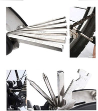 Load image into Gallery viewer, Stay road-ready with this 16-in-1 cycling multitool and repair kit — your all-in-one companion for quick tune-ups and trail repairs.