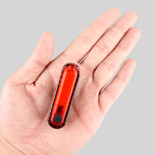 Load image into Gallery viewer, CushBike Bright Bicycle Rear Light – ultra‑bright 50 lumen 5‑LED tail light with USB rechargeable battery and IPX4 waterproof body, designed for seatpost or helmet mounting.