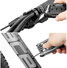 Load image into Gallery viewer, Stay road-ready with this 16-in-1 cycling multitool and repair kit — your all-in-one companion for quick tune-ups and trail repairs.