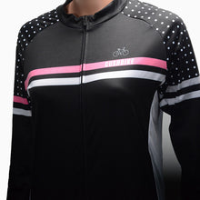 Load image into Gallery viewer, Women&#39;s bike wear- Black jersey (Top and Tights) for cycling
